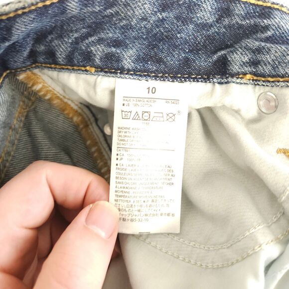 NWOT Old Navy Womens 10 Blue O.G. Straight Secret-Slim Pockets Distressed Jeans - Picture 5 of 8